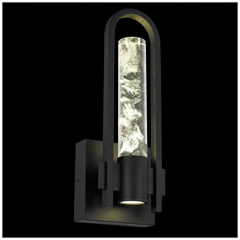Image 1 Alteck Arch 12 3/4" High Sand Black LED Wall Sconce