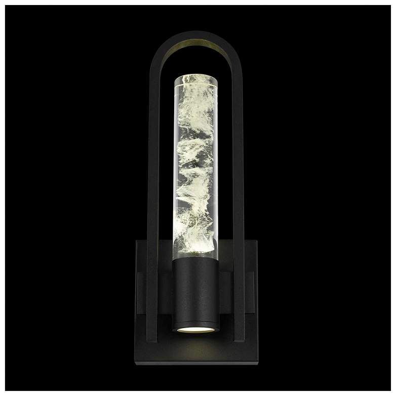 Image 5 Alteck Arch 12 3/4" High Sand Black LED Wall Sconce more views