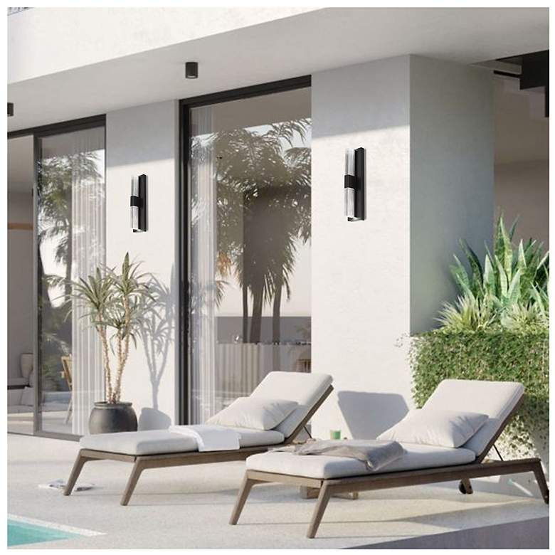 Image 6 Alteck Arles 18" High Black LED Wall Sconce more views