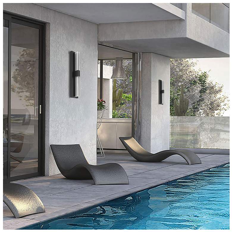 Image 6 Alteck Arles 25" High Sand Black LED Wall Sconce more views