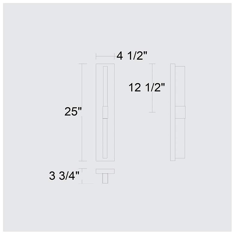 Image 7 Alteck Arles 25" High Sand Black LED Wall Sconce more views