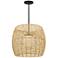 Alteck Aruba 24" Wide Outdoor Rattan LED Outdoor Hanging Light