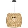 3_Alteck Aruba 24" Wide Outdoor Rattan LED Outdoor Hanging Light more views