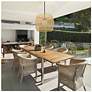 6_Alteck Aruba 24" Wide Outdoor Rattan LED Outdoor Hanging Light more views