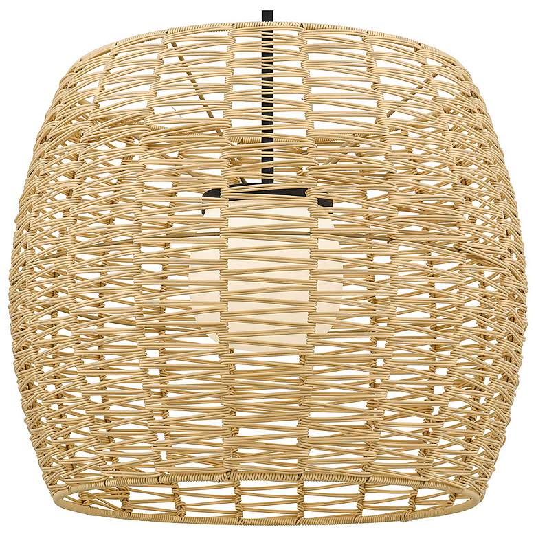Image 5 Alteck Aruba 24" Sand Black/Rattan LED Pendant more views