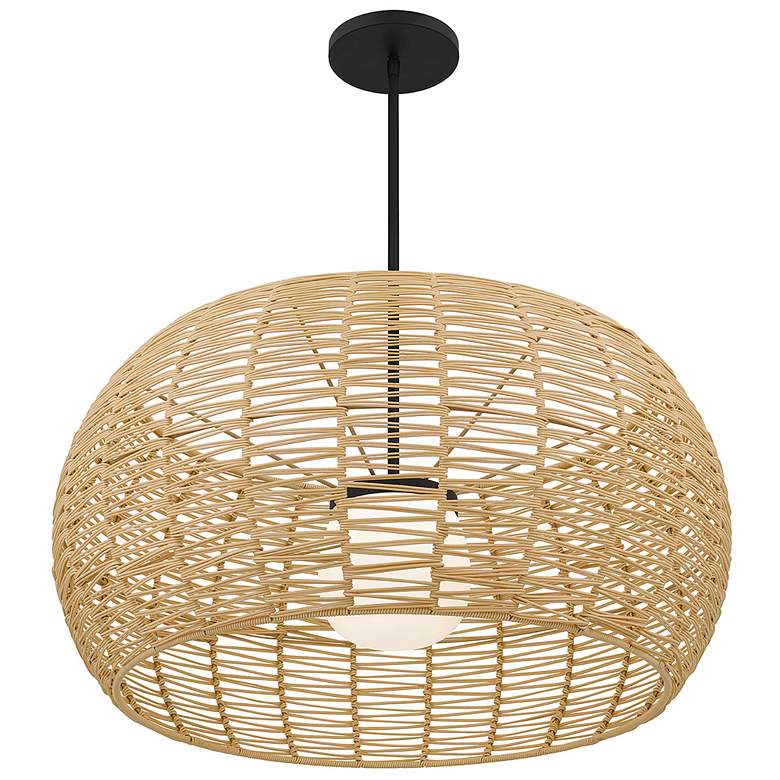 Image 1 Alteck Aruba 32" Wide Outdoor Rattan LED Pendant