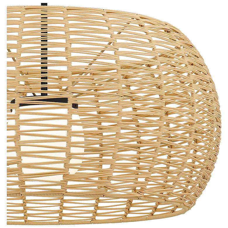 Image 2 Alteck Aruba 32" Sand Black/Rattan LED Pendant more views