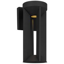 Alteck Aura 12" High Sand Black LED Wall Sconce