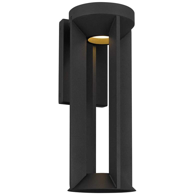 Image 1 Alteck Aura 16" High Sand Black LED Wall Sconce