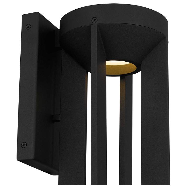 Image 5 Alteck Aura 16" High Sand Black LED Wall Sconce more views