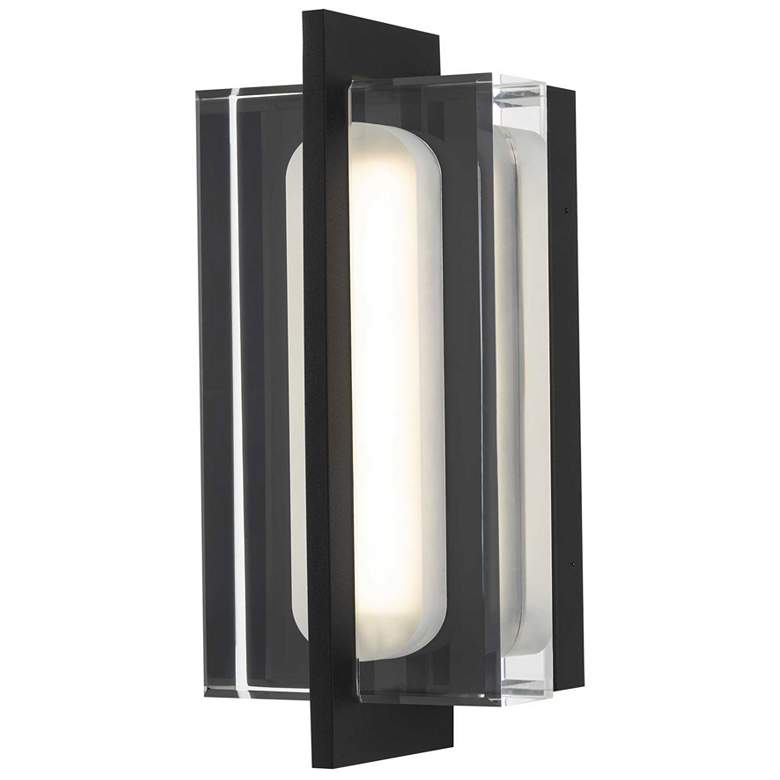 Image 1 Alteck Avani 14 1/2" High Sand Black LED Wall Sconce