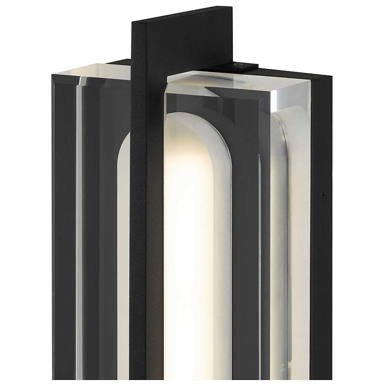 Image 5 Alteck Avani 14 1/2" High Sand Black LED Wall Sconce more views