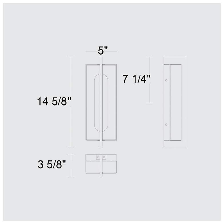 Image 7 Alteck Avani 14 1/2" High Sand Black LED Wall Sconce more views