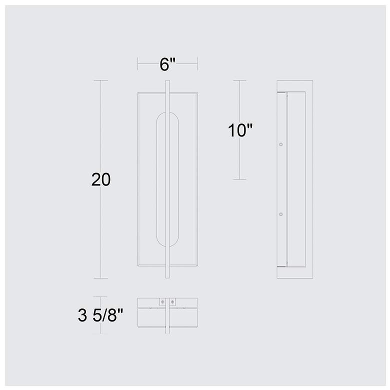 Image 7 Alteck Avani 20" High Sand Black LED Wall Sconce more views