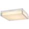 Alteck Box 11" Wide Brushed Stainless Steel LED Flush Mount