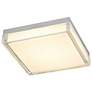 3_Alteck Box 11" Wide Brushed Stainless Steel LED Flush Mount more views