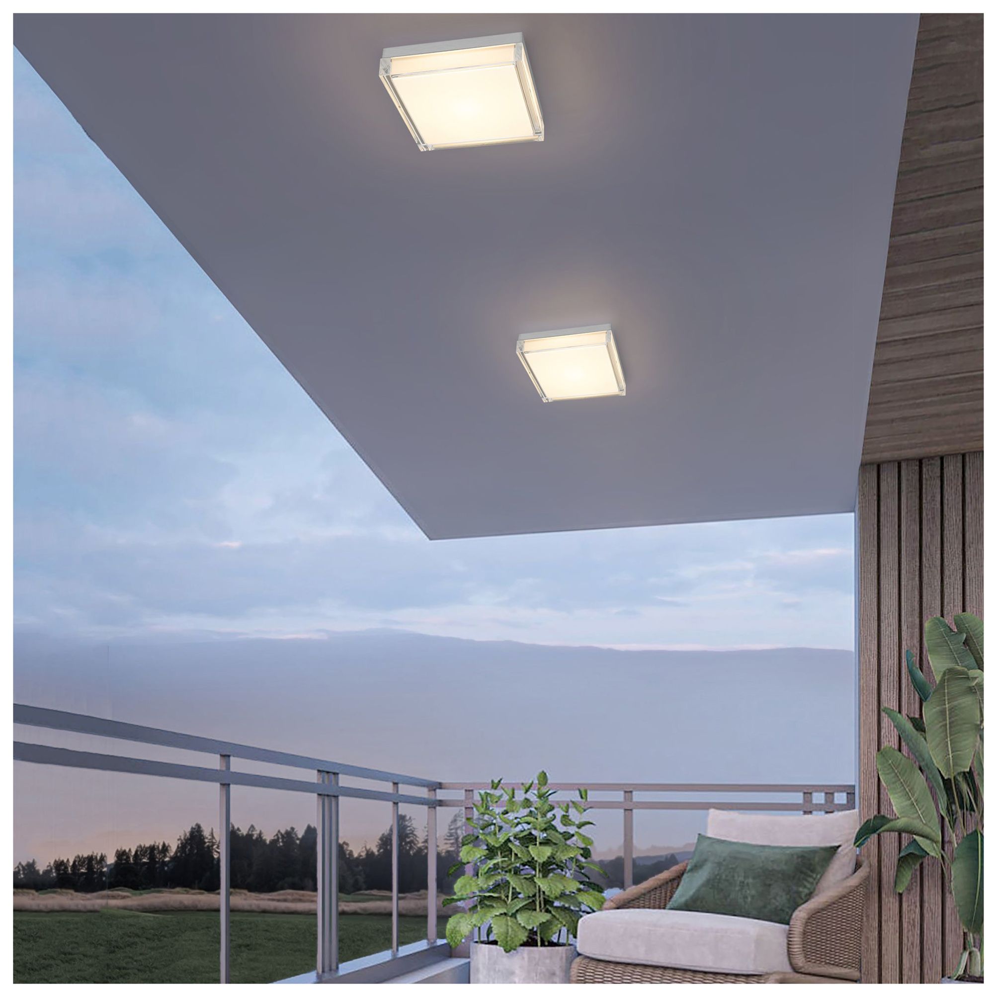 Alteck Box 11" Wide Brushed Stainless Steel LED Flush Mount