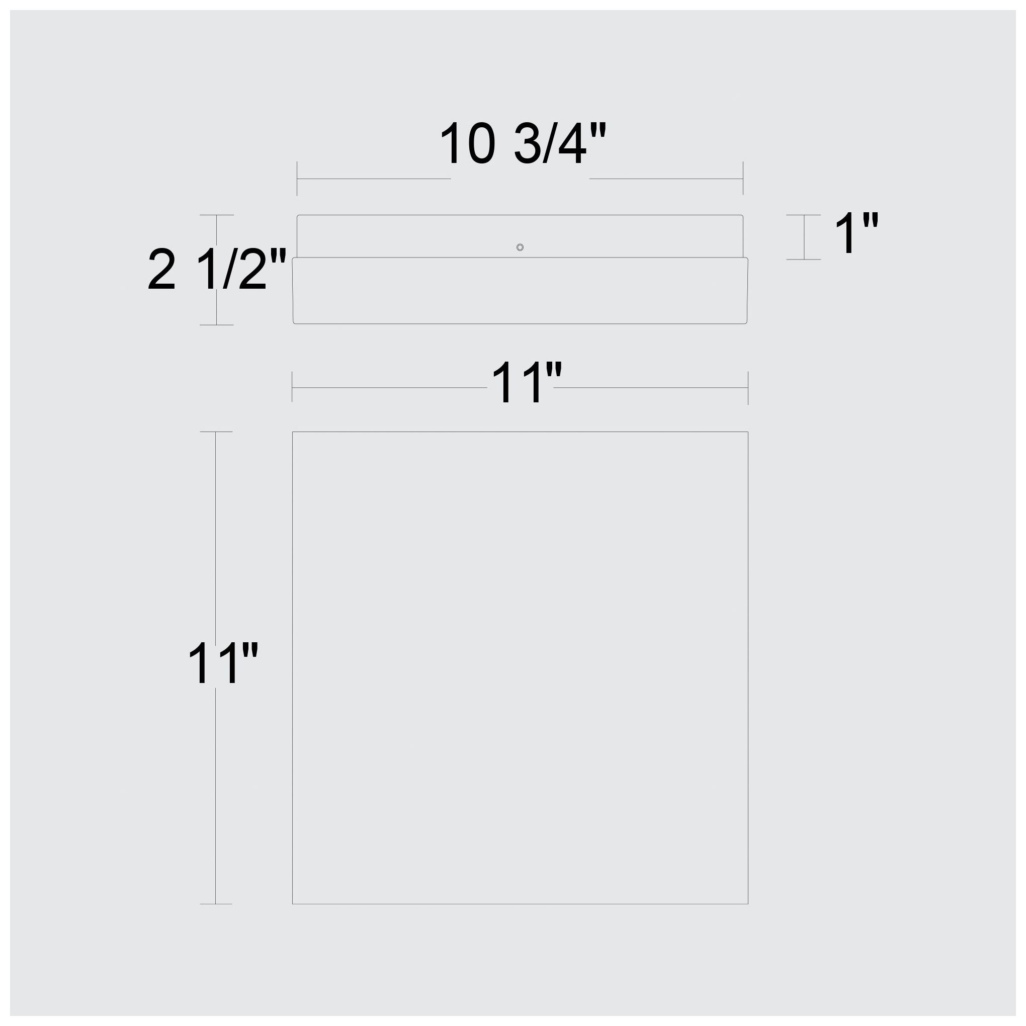 Alteck Box 11" Wide Brushed Stainless Steel LED Flush Mount