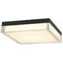 1_Alteck Box 11" Wide Sand Black LED Flush Mount