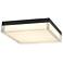 Alteck Box 11" Wide Sand Black LED Flush Mount