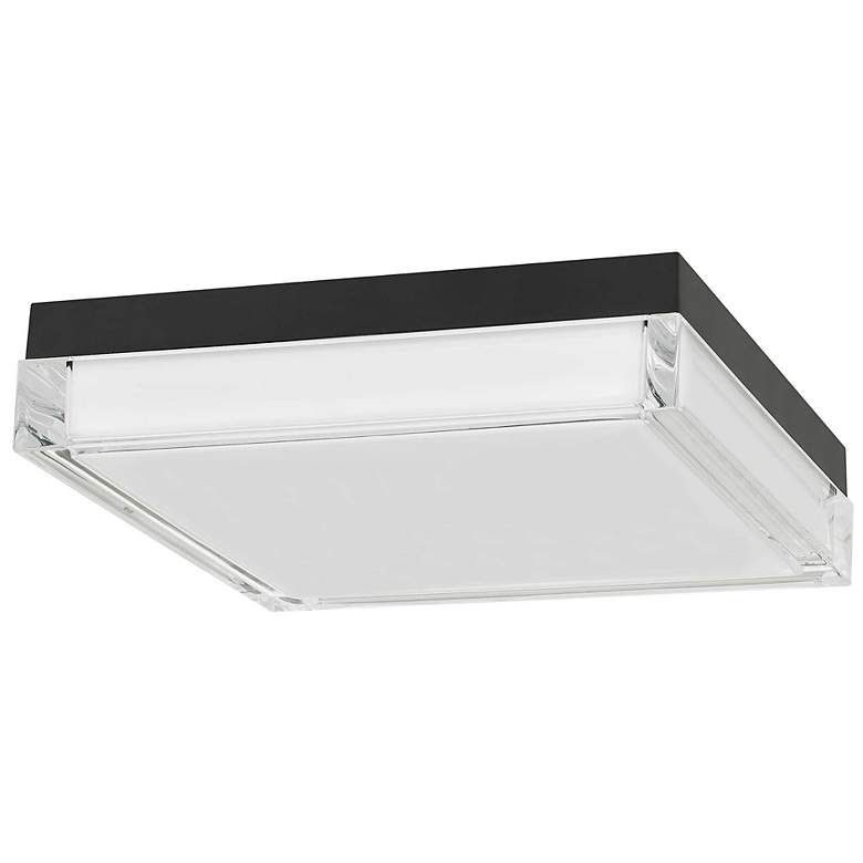 Image 2 Alteck Box 11" Wide Sand Black LED Flush Mount more views