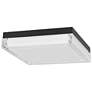 2_Alteck Box 11" Wide Sand Black LED Flush Mount more views