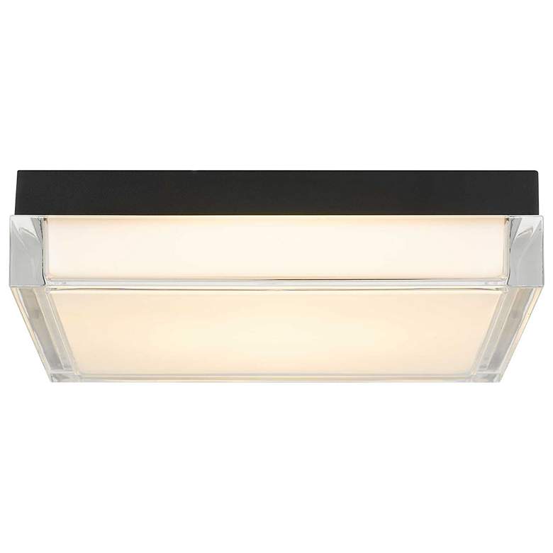Image 4 Alteck Box 11" Wide Sand Black LED Flush Mount more views