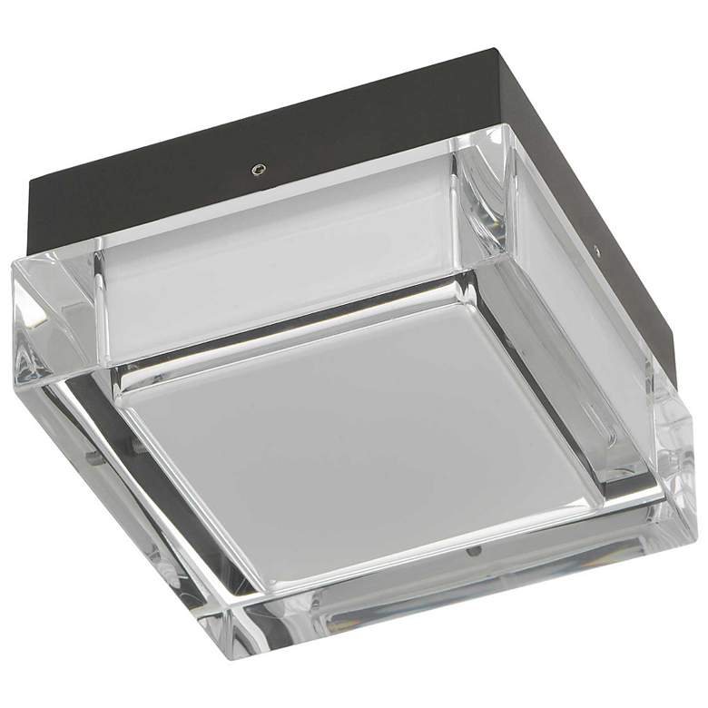 Image 5 Alteck Box 5" Wide Sand Black LED Flush Mount more views