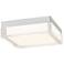 Alteck Box 8" Wide Brushed Stainless Steel LED Flush Mount