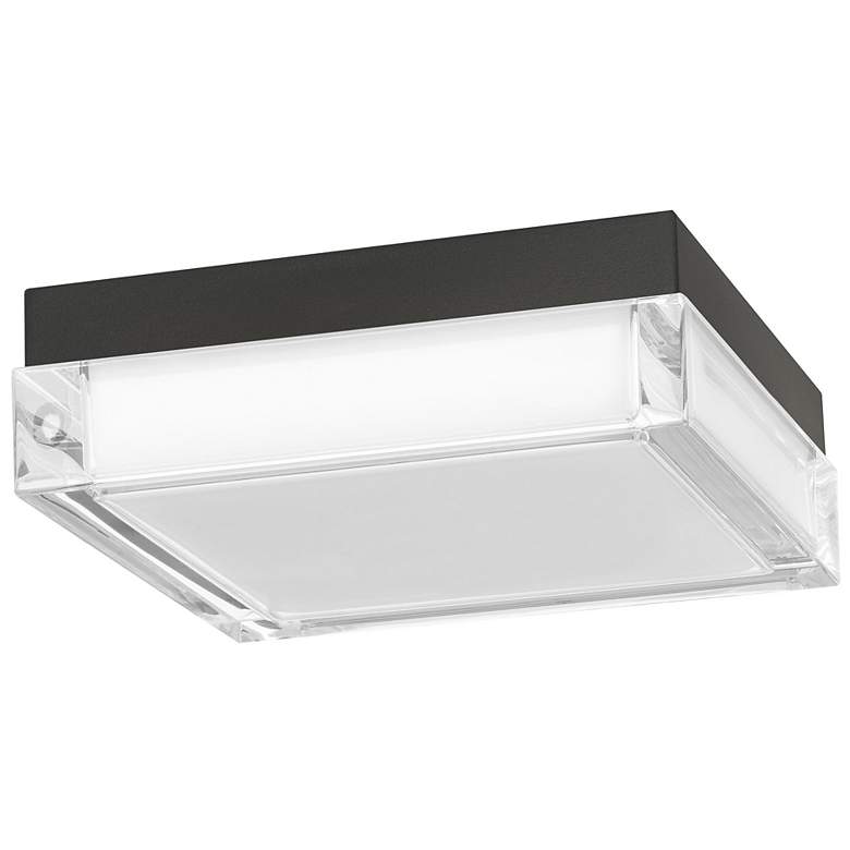 Image 2 Alteck Box 8" Wide Sand Black LED Flush Mount more views