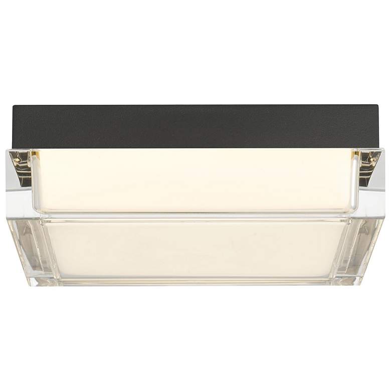 Image 4 Alteck Box 8" Wide Sand Black LED Flush Mount more views