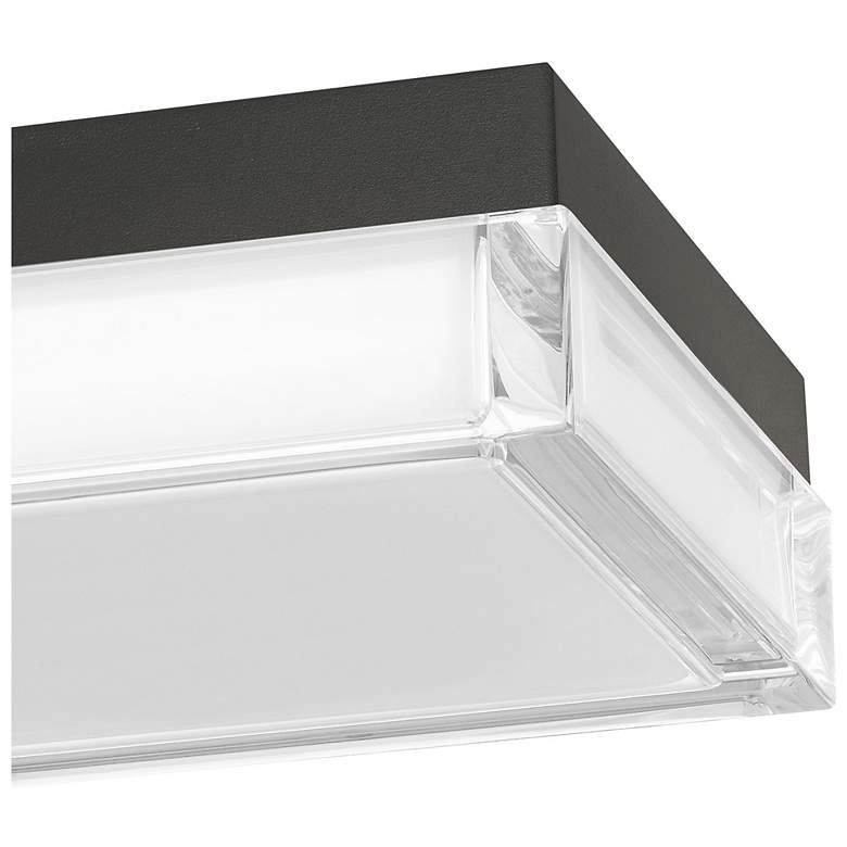 Image 5 Alteck Box 8" Wide Sand Black LED Flush Mount more views