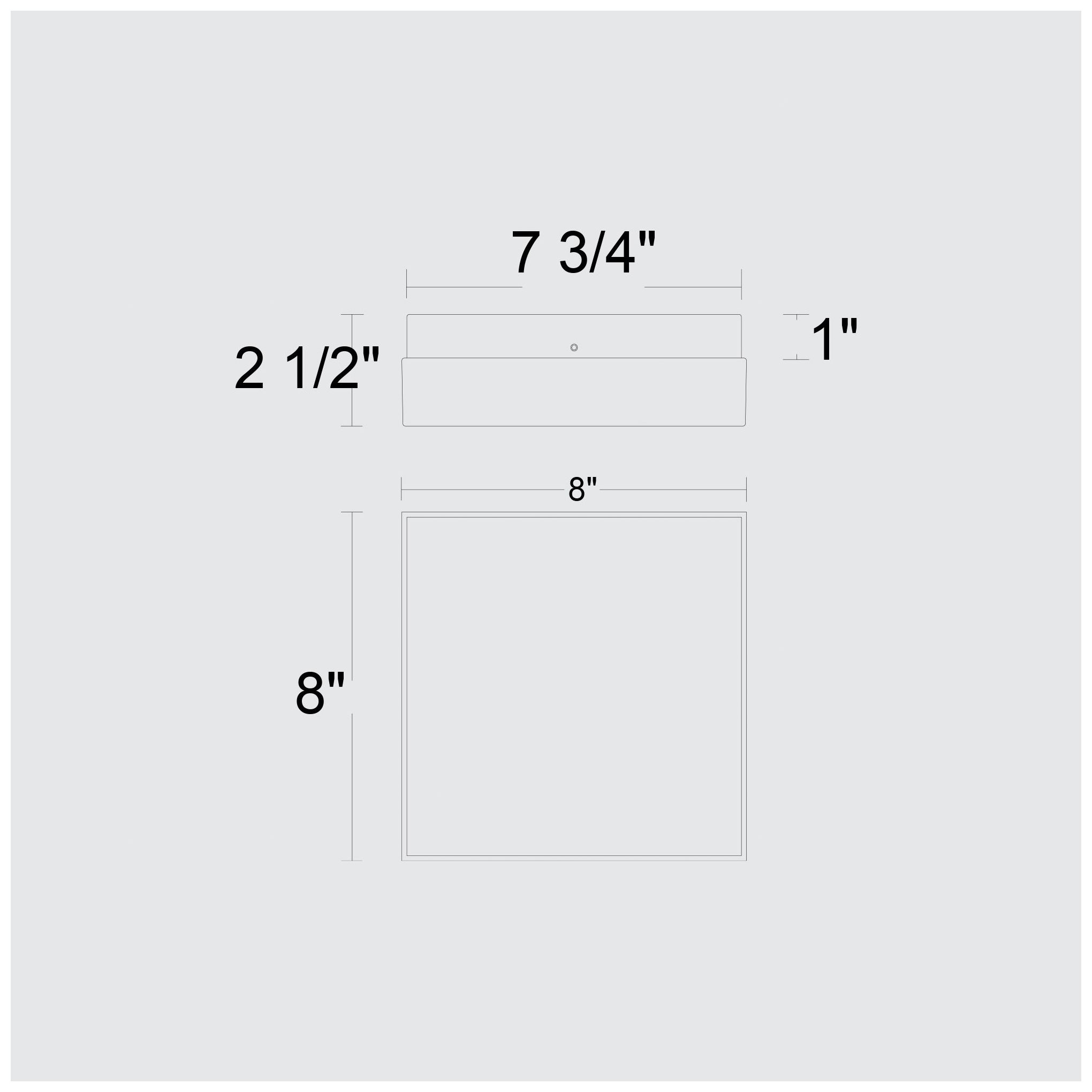 Image 7 Alteck Box 8" Wide Sand Black LED Flush Mount more views