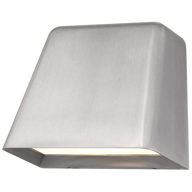 Image 1 Alteck Bull 5 1/2" Wide Brushed Aluminum LED Wall Sconce