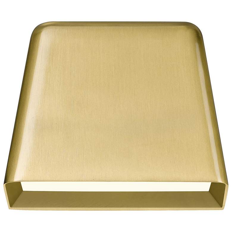Image 3 Alteck Bull 5 1/2" Wide Brushed Brass LED Wall Sconce more views
