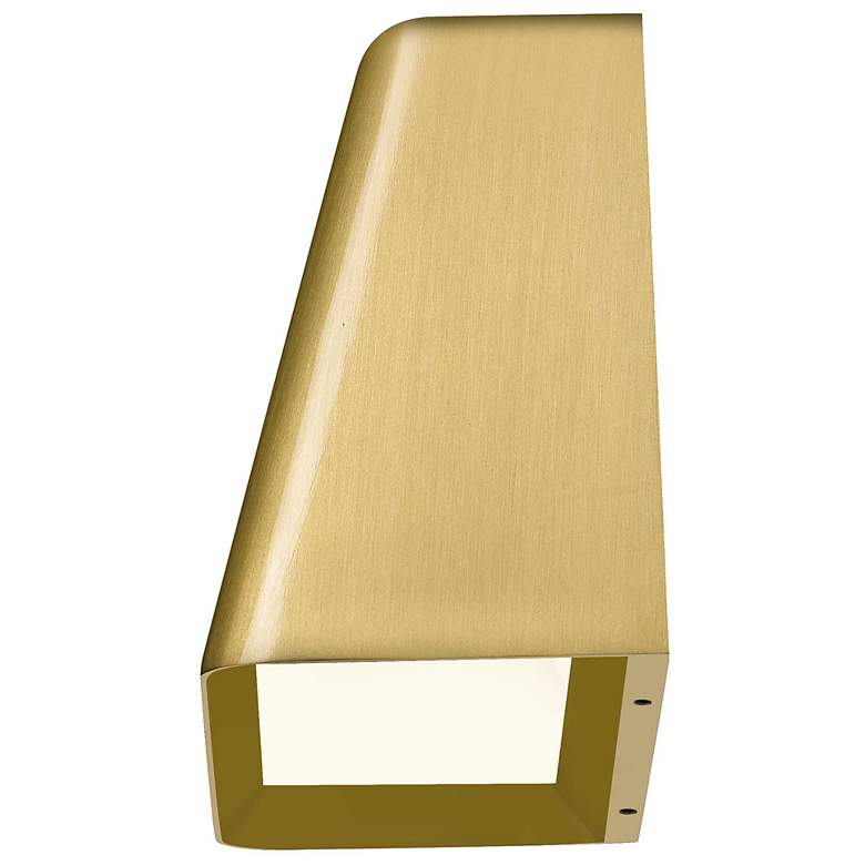 Image 4 Alteck Bull 5 1/2" Wide Brushed Brass LED Wall Sconce more views