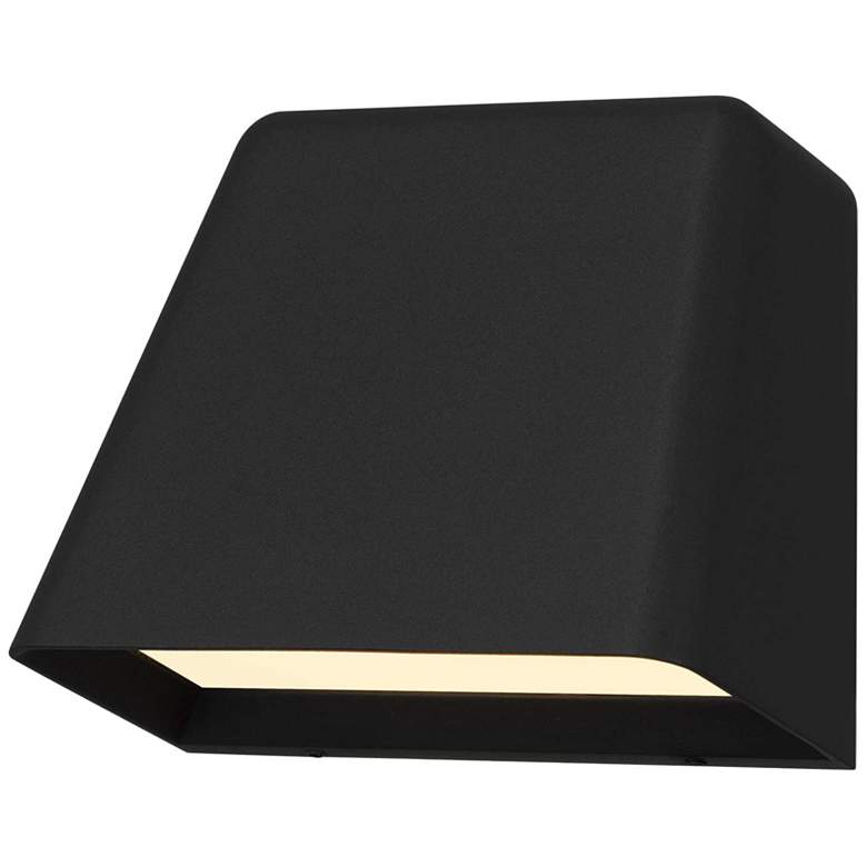 Image 1 Alteck Bull 5 1/2" Wide Sand Black LED Wall Sconce