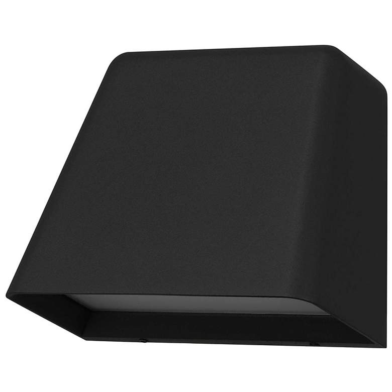 Image 2 Alteck Bull 5 1/2" Wide Sand Black LED Wall Sconce more views