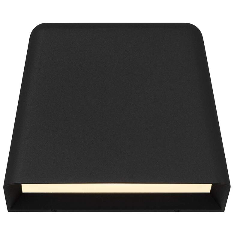 Image 3 Alteck Bull 5 1/2" Wide Sand Black LED Wall Sconce more views