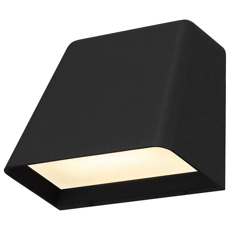 Image 5 Alteck Bull 5 1/2" Wide Sand Black LED Wall Sconce more views
