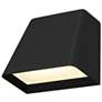 5_Alteck Bull 5 1/2" Wide Sand Black LED Wall Sconce more views