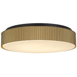 Alteck Channel 13" Painted Brass LED Flush Mount