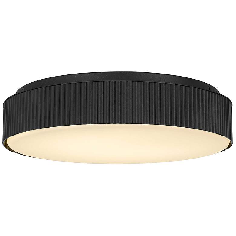 Image 1 Alteck Channel 13" Sand Black LED Flush Mount