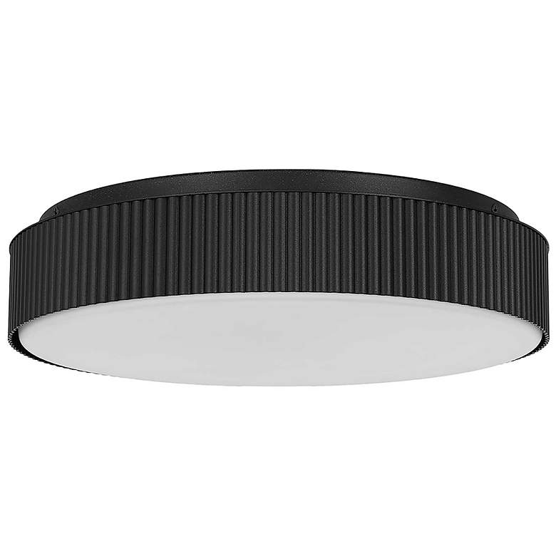 Image 2 Alteck Channel 13" Sand Black LED Flush Mount more views