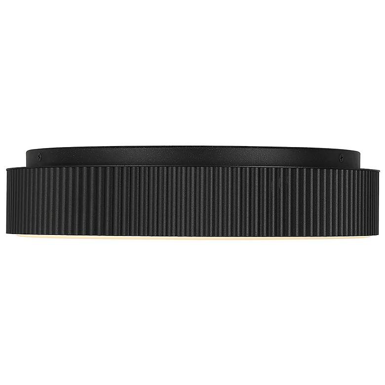 Image 3 Alteck Channel 13" Sand Black LED Flush Mount more views