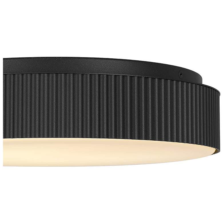 Image 5 Alteck Channel 13" Sand Black LED Flush Mount more views