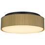 1_Alteck Channel 9" Painted Brass LED Flush Mount