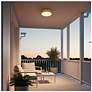 6_Alteck Channel 9" Painted Brass LED Flush Mount more views