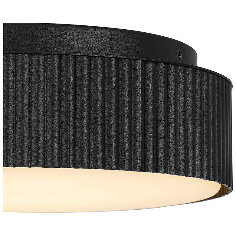 Image 5 Alteck Channel 9" Sand Black LED Flush Mount more views