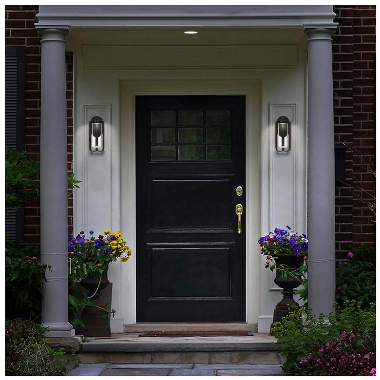 Image 6 Alteck Clover 12" High Sand Black LED Wall Sconce more views